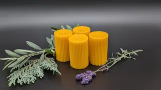 Bienenwachskerze (Stumpen)