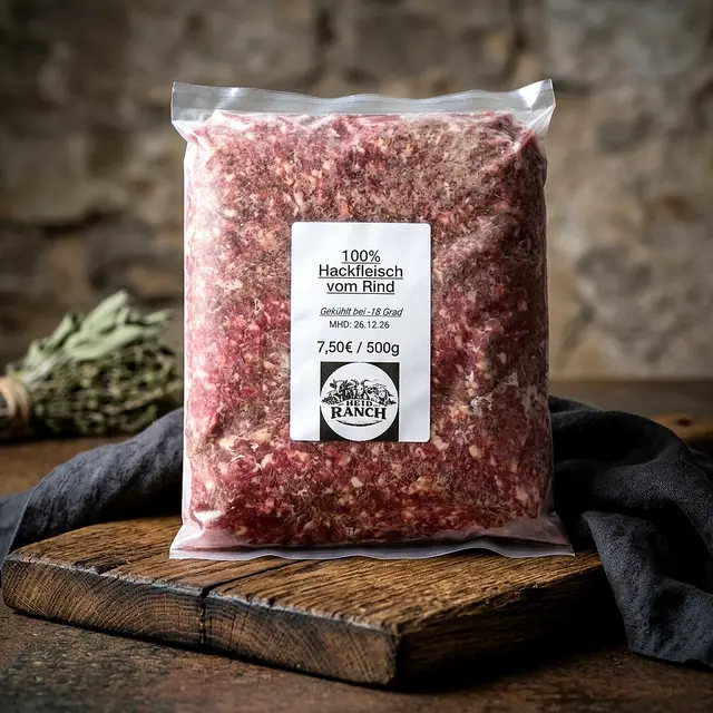100% Hackfleisch vom Rind